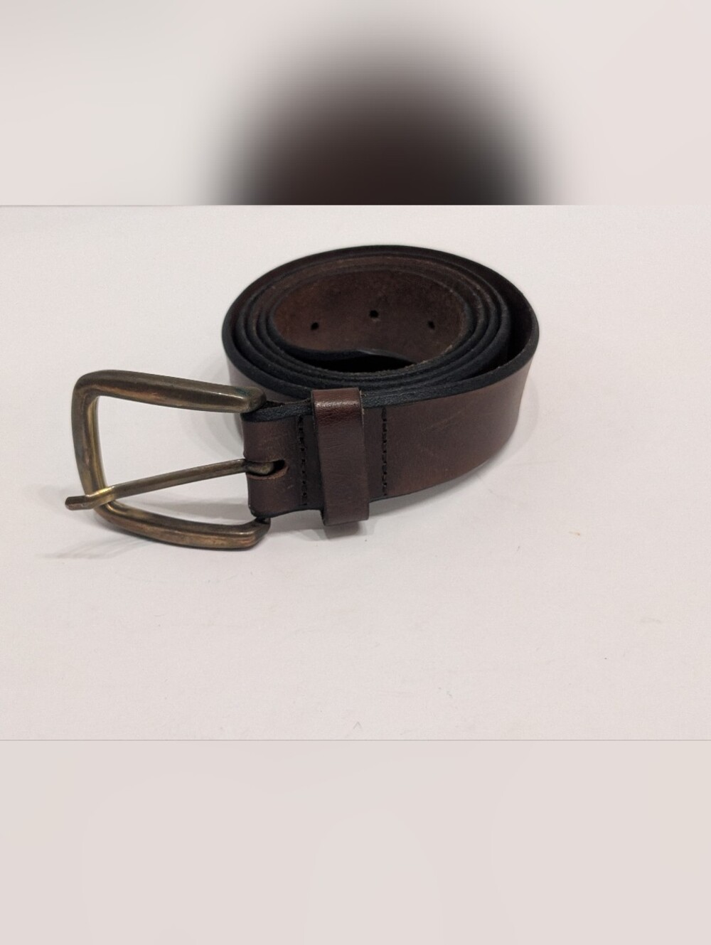 L.L. Bean Men's 46 Genuine Leather Belt Brown Made In The UK